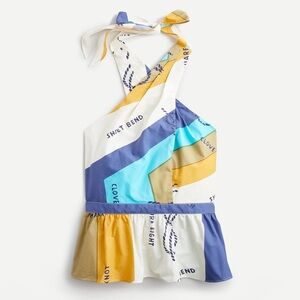 J. Crew Cream Halter top in Ratti sail-away print